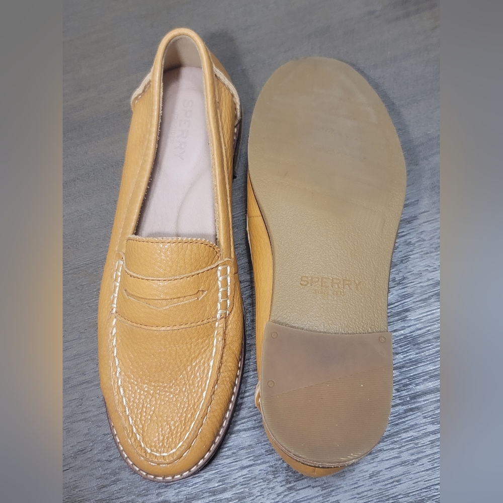 Sperry Tan Leather Loafers - Picture 5 of 8